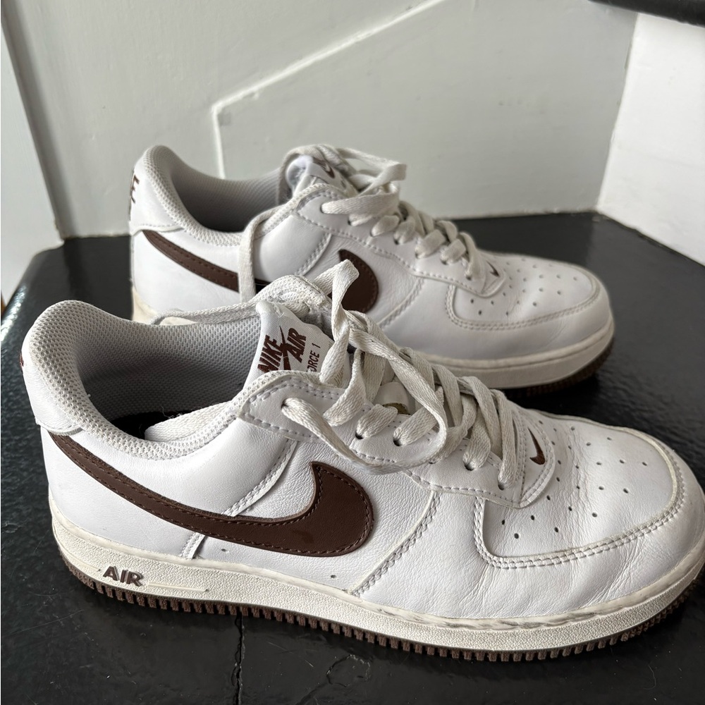 Nike White and Brown Sneakers